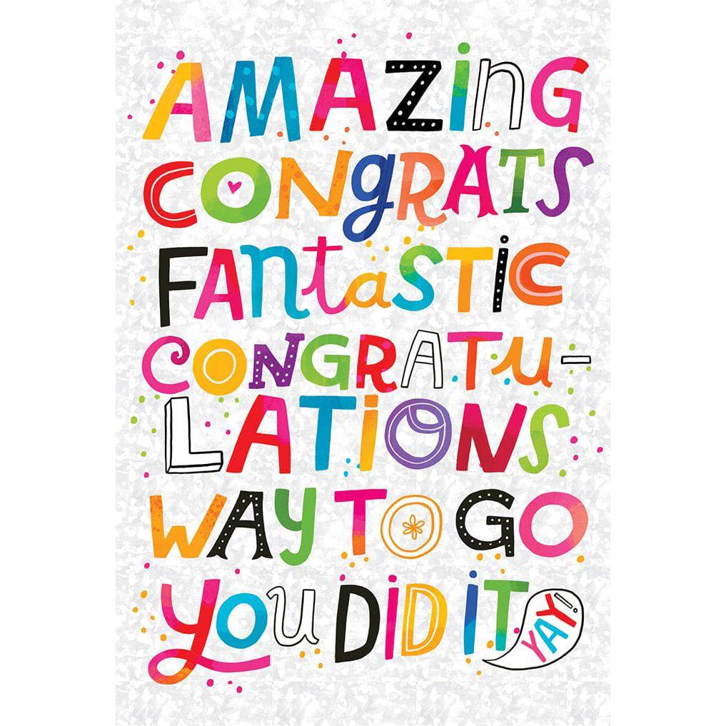 Pictura graduation card with "Congrats" message, featuring celebratory design for graduation celebrations.